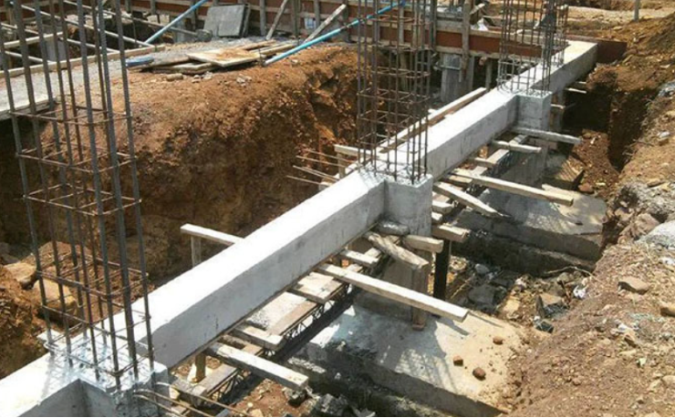 Móng thi công thực tế