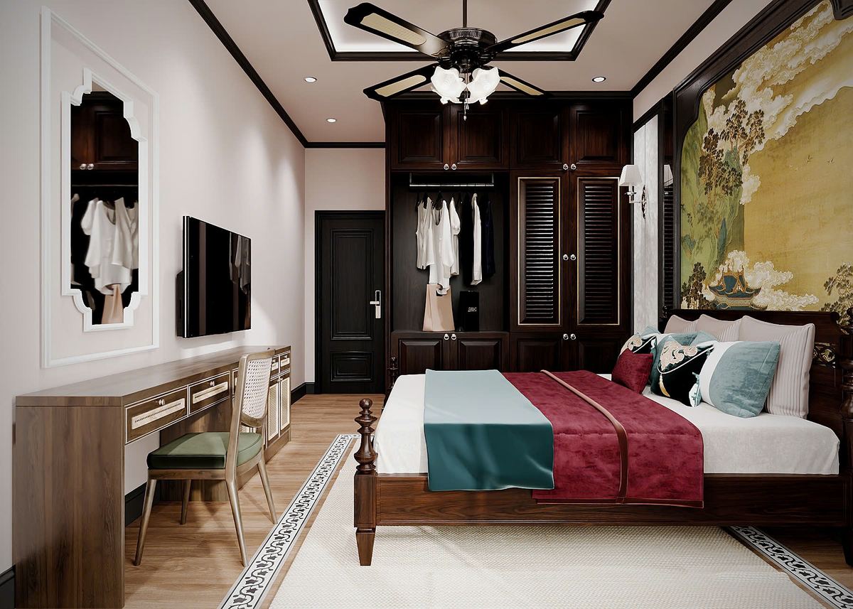 Tổng thể nội thất phòng ngủ nhà Anh Khánh